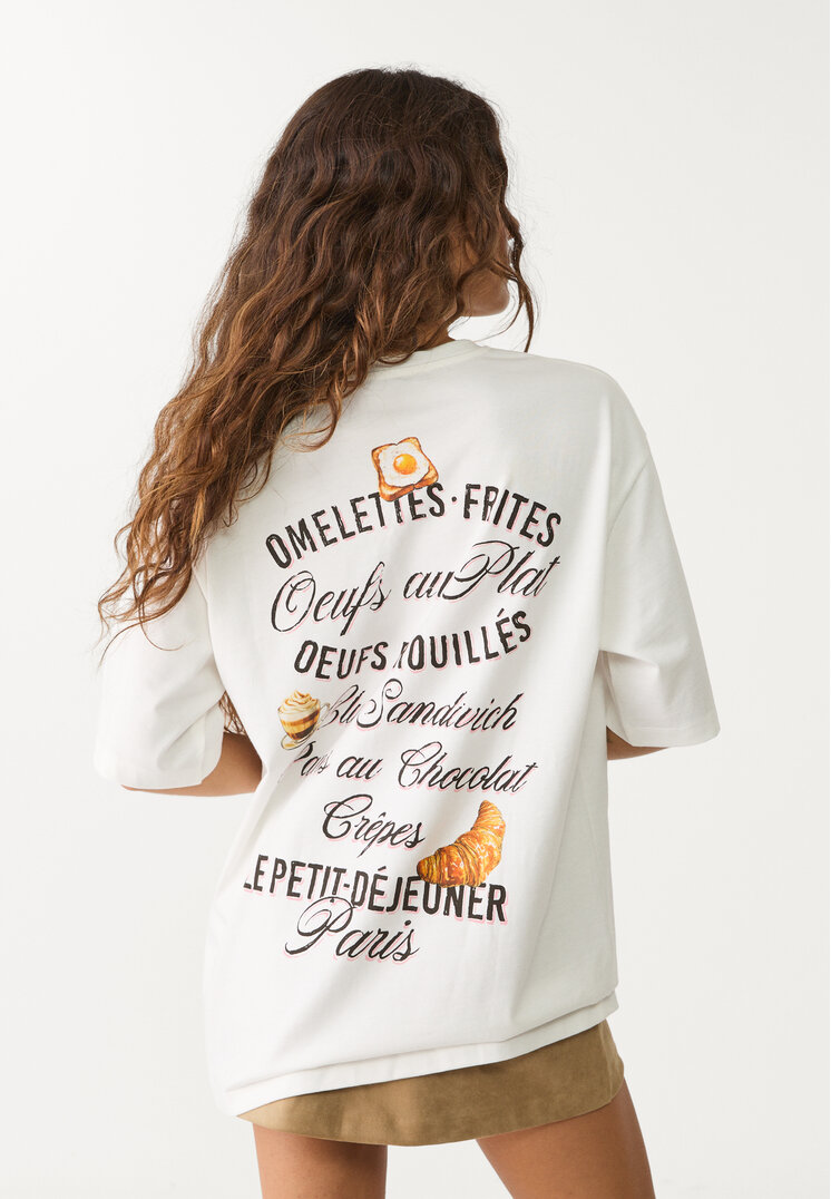 camiseta oversize heavy cotton croissant