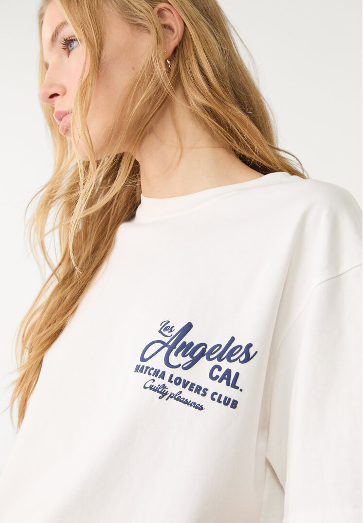 camiseta oversize heavy cotton estampado