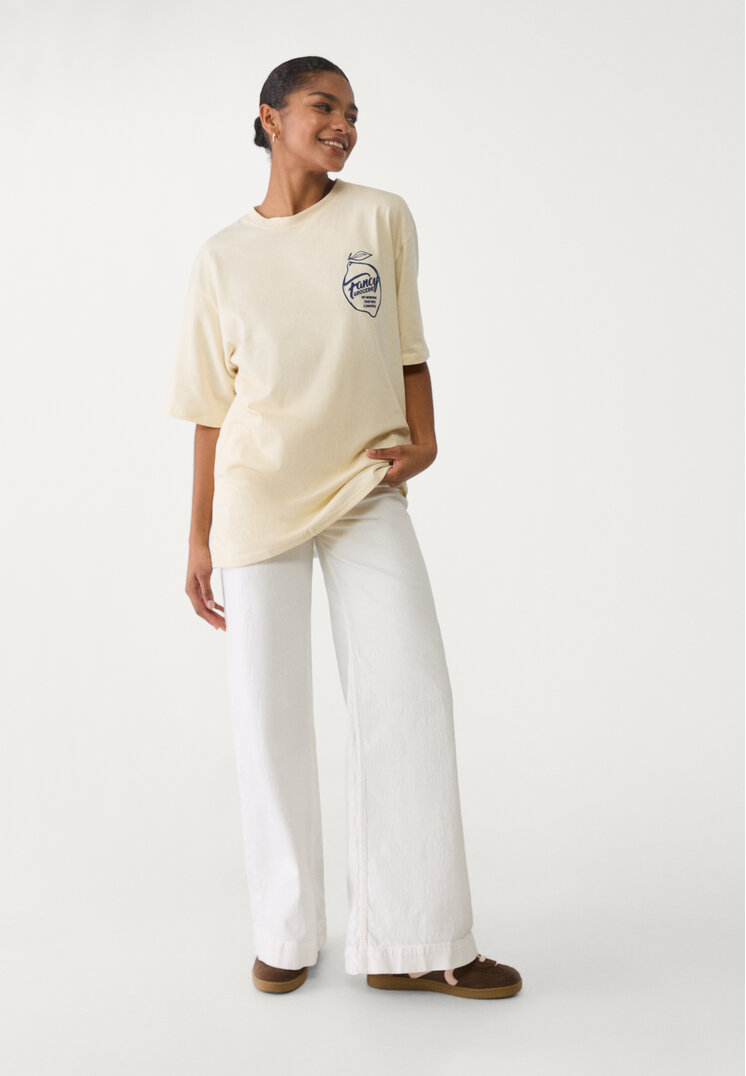 camiseta oversize heavy cotton estampado