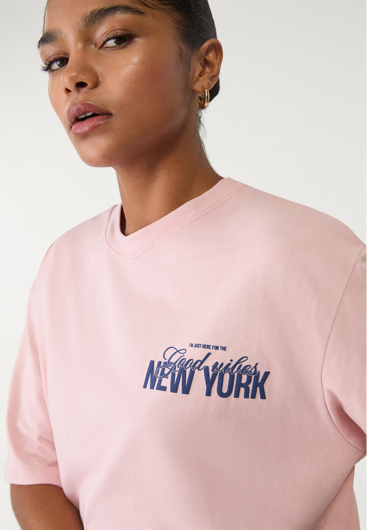 camiseta oversize heavy cotton estampado