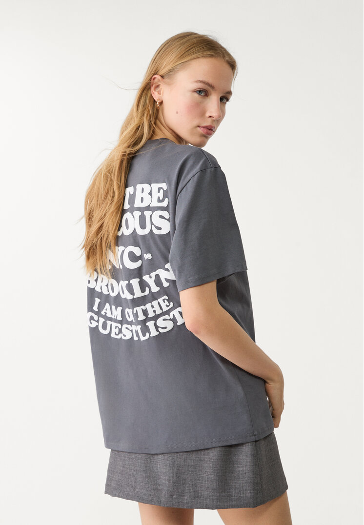 camiseta oversize heavy cotton estampado