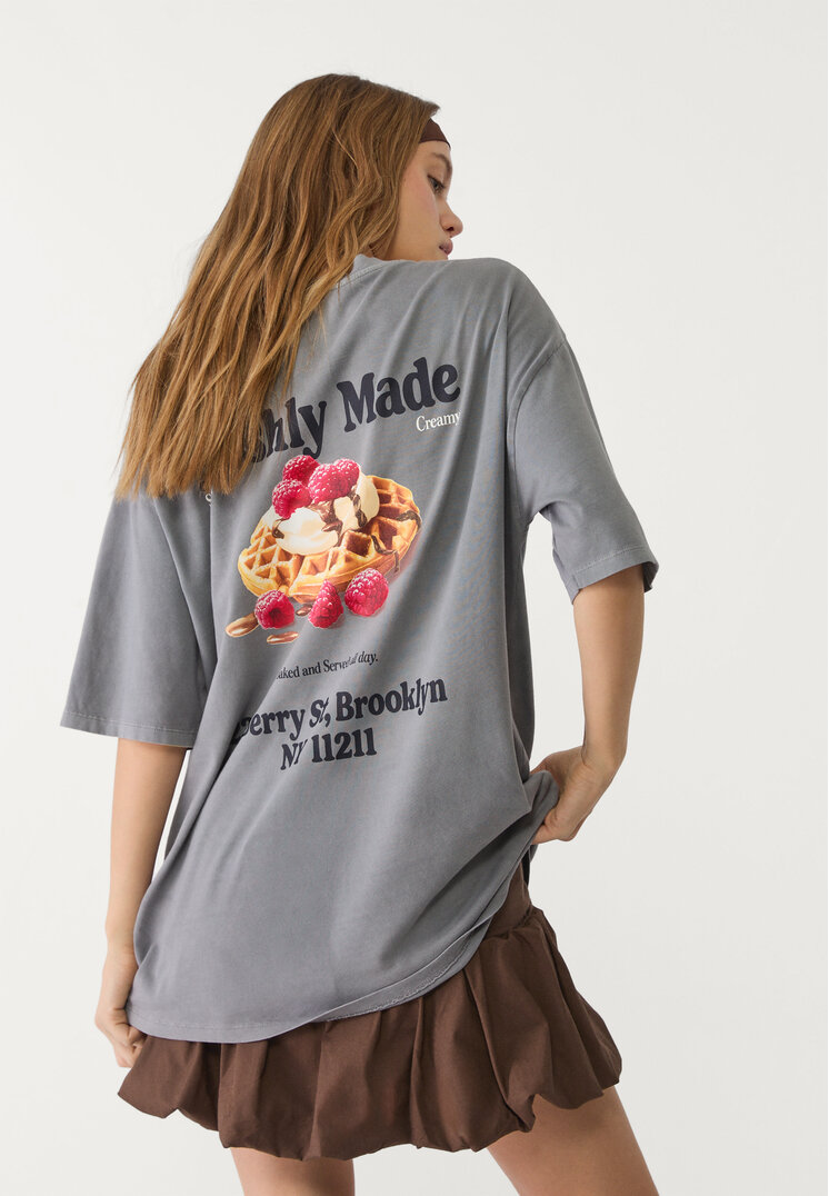 camiseta oversize heavy cotton waffles