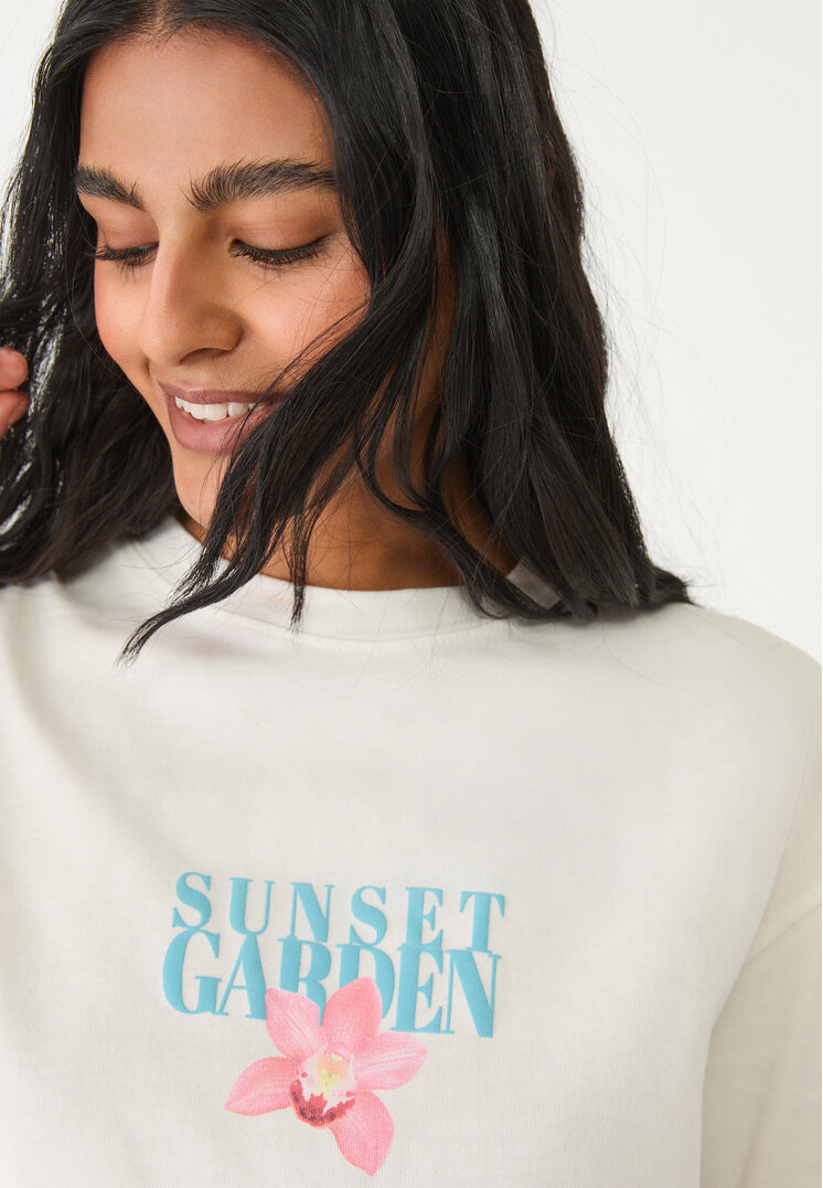 camiseta oversize heavy cotton hibiscos