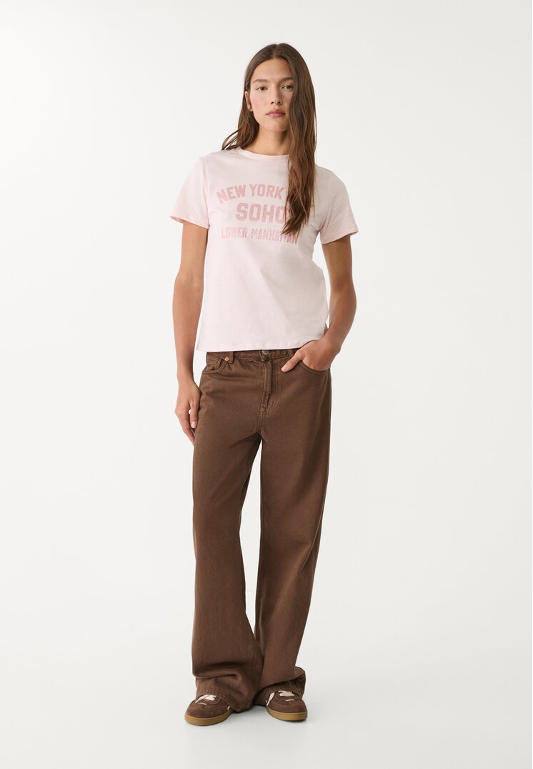 camiseta manga corta brillos