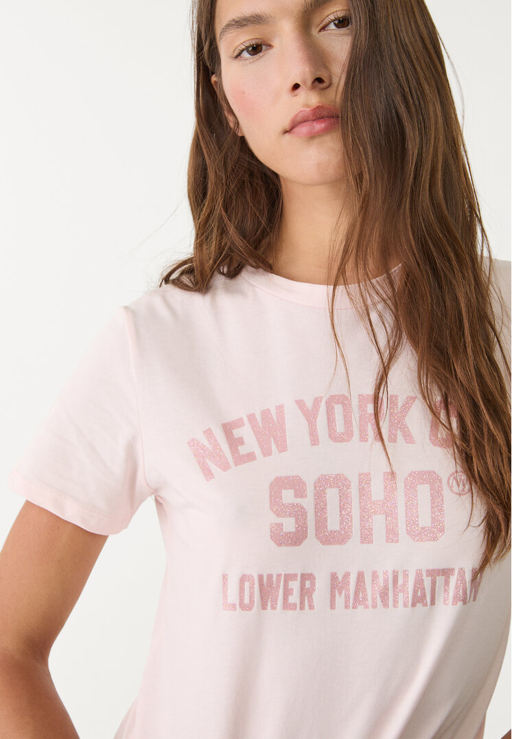 camiseta manga corta brillos