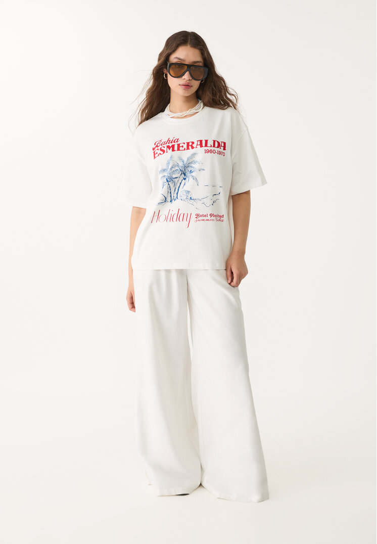 camiseta estampada bahia esmeralda
