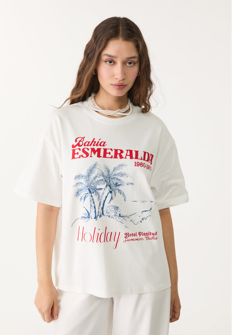 camiseta estampada bahia esmeralda