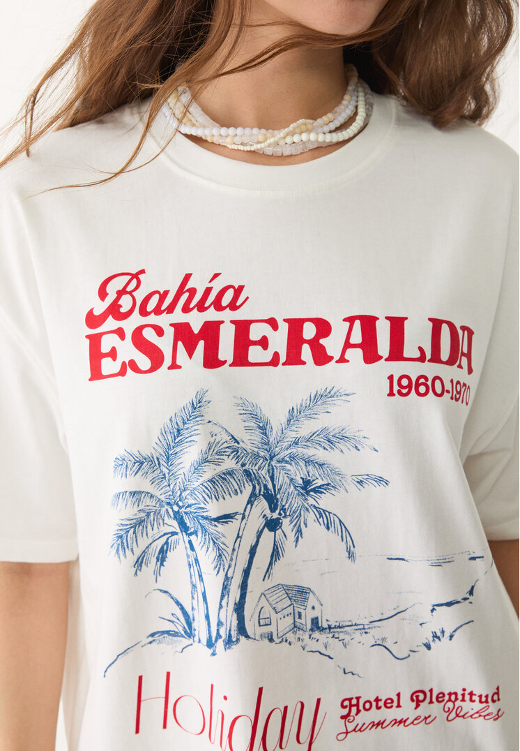 camiseta estampada bahia esmeralda
