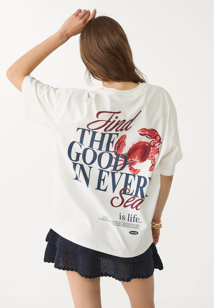 camiseta estampada cangrejo
