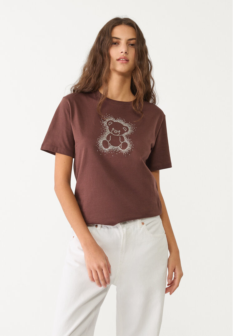 camiseta oso brillos