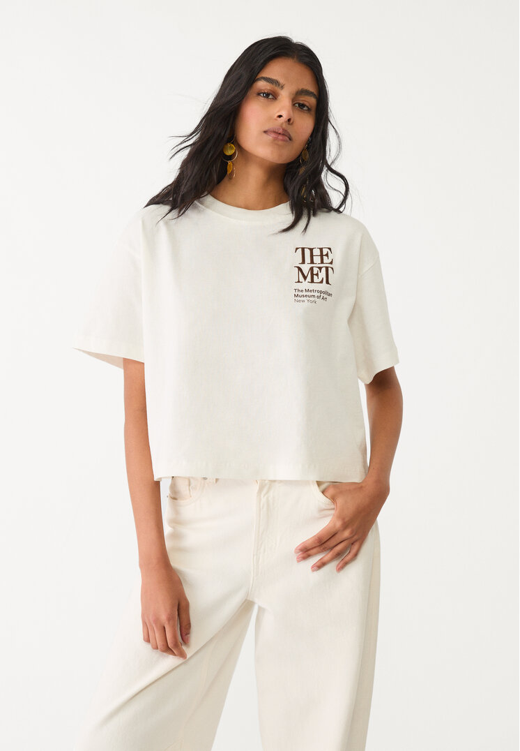 camiseta crop the met