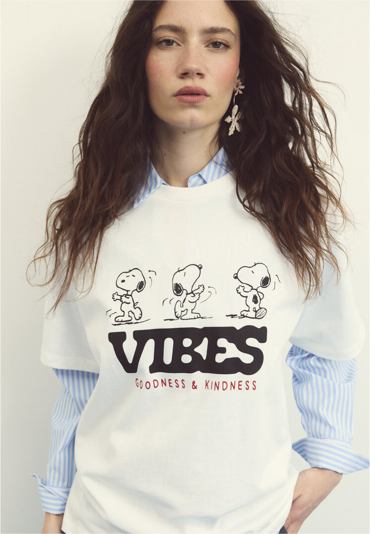 camiseta manga corta peanuts