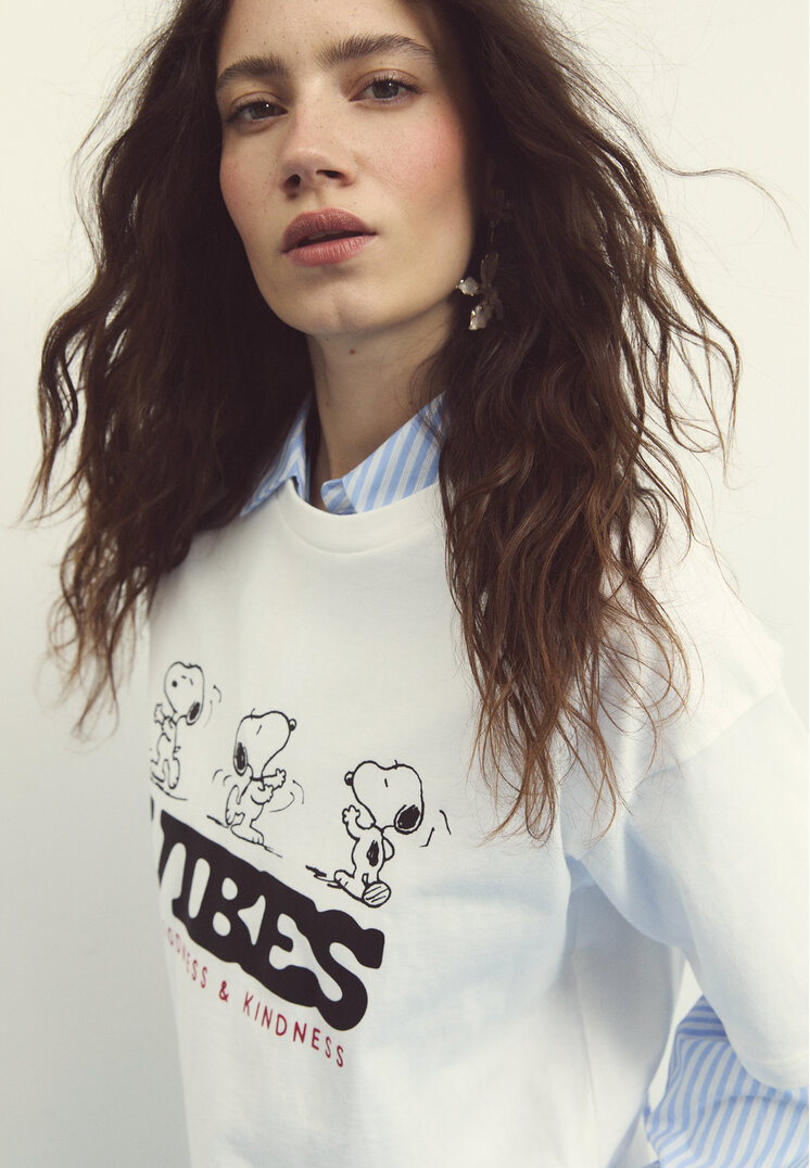 camiseta manga corta peanuts