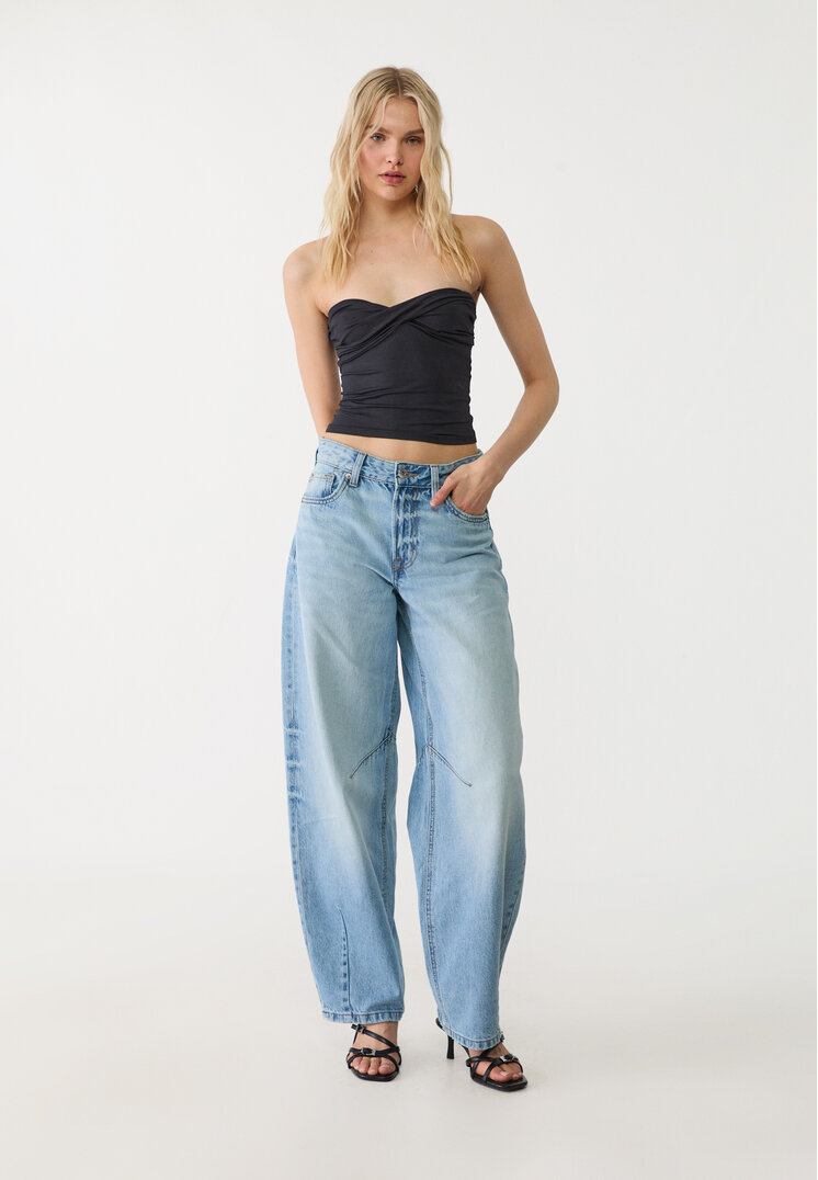 top bandeau poliamida nudo