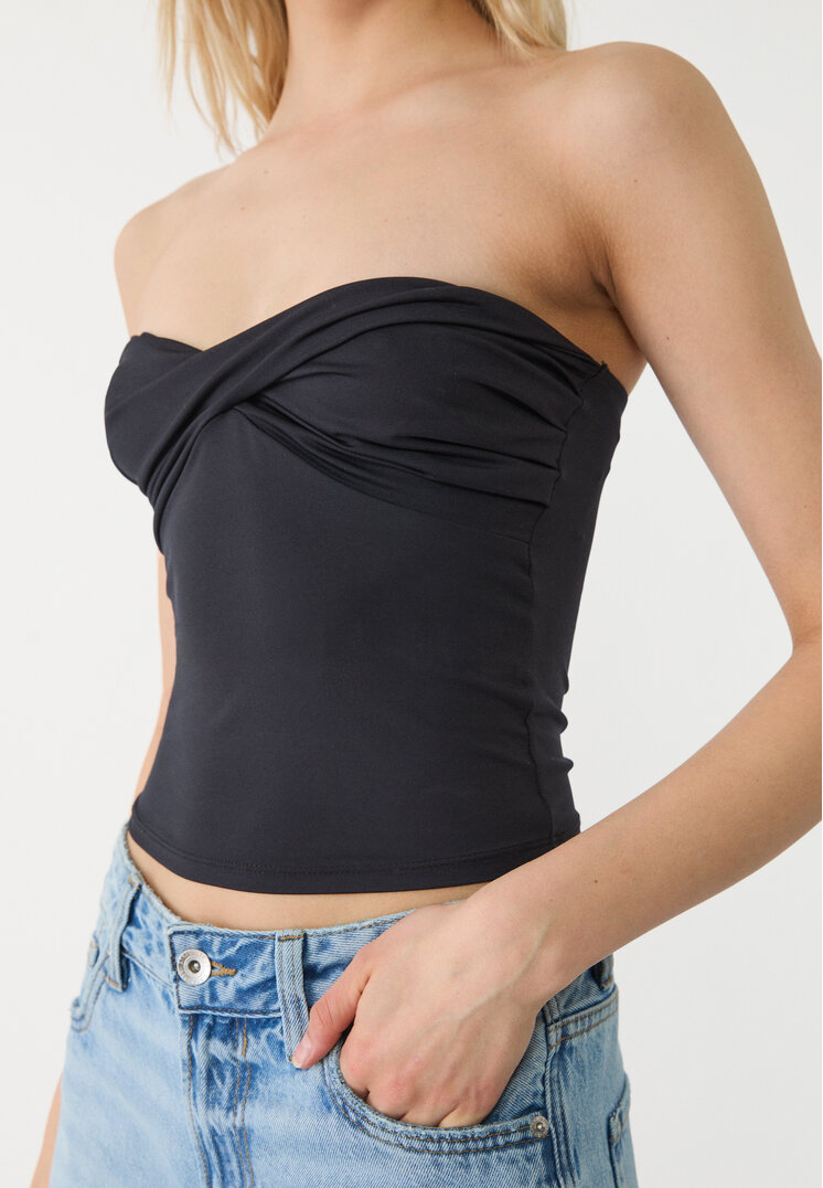 top bandeau poliamida nudo