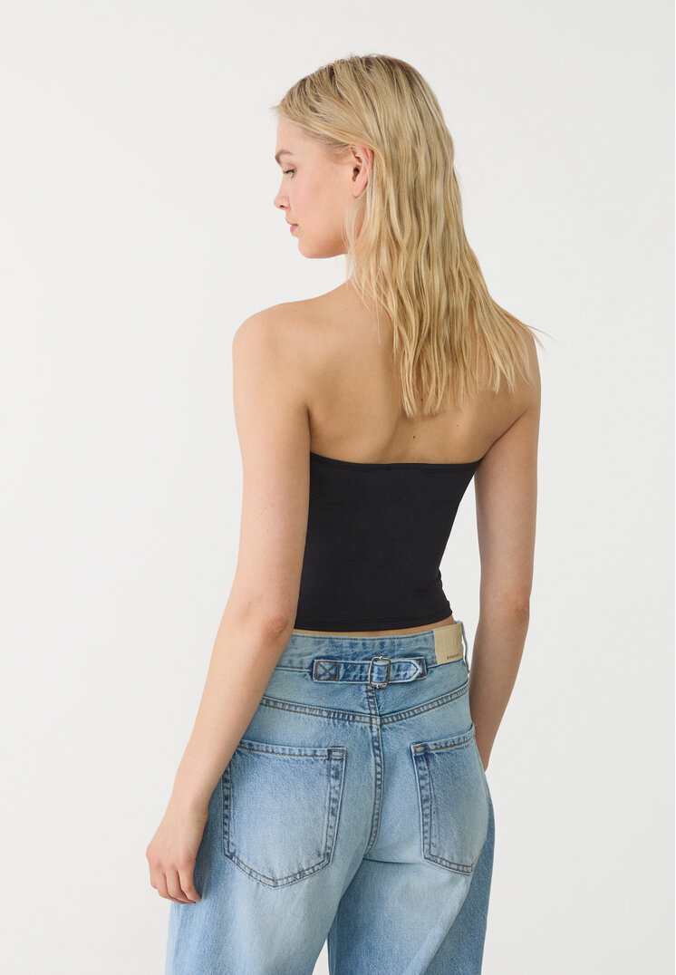 top bandeau poliamida nudo