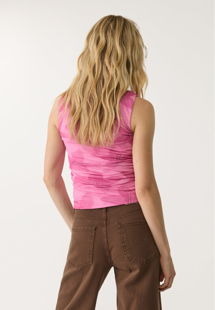 top tul estampado