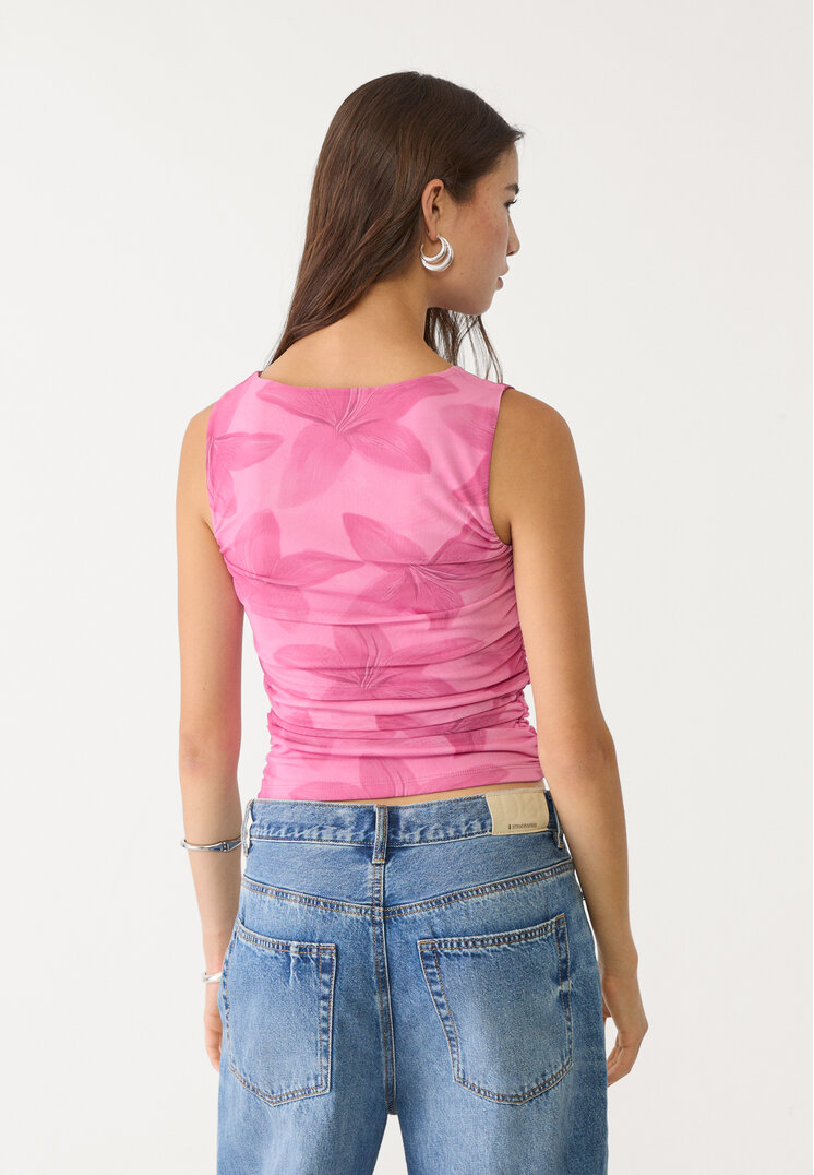 top tul estampado