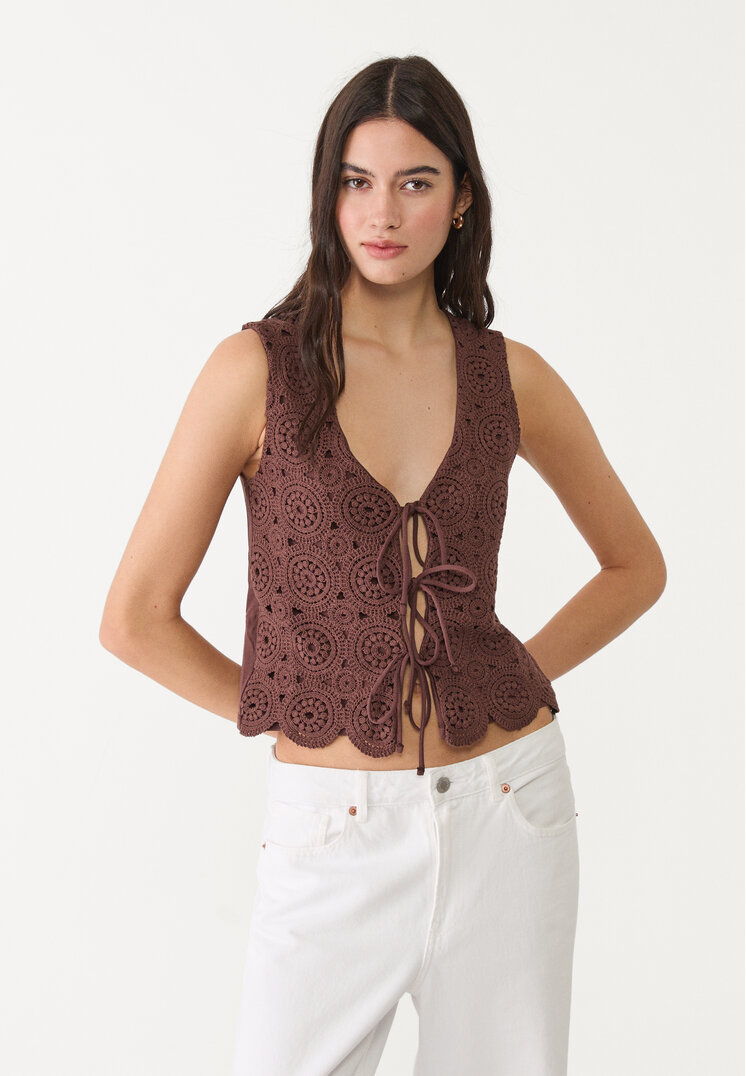 chaleco combinado crochet