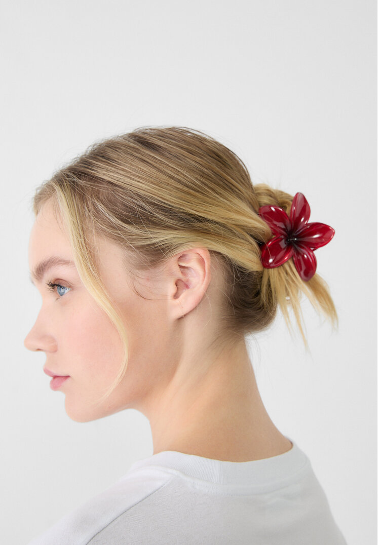 set 3 pinzas de pelo flor