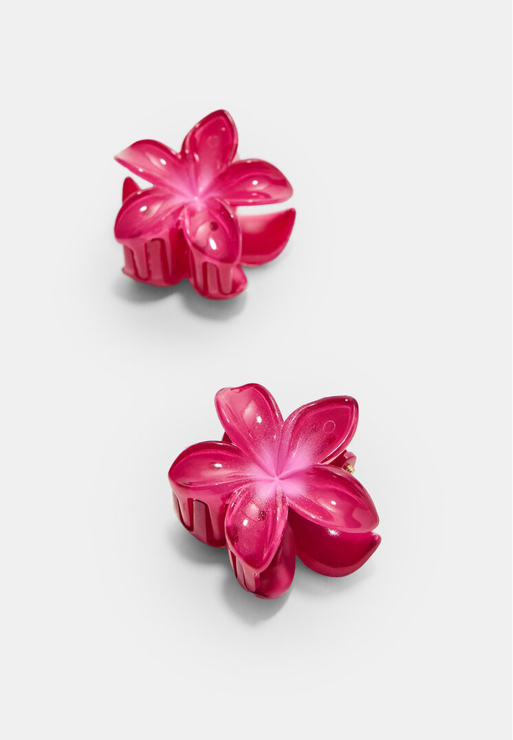 set 3 pinzas de pelo flor