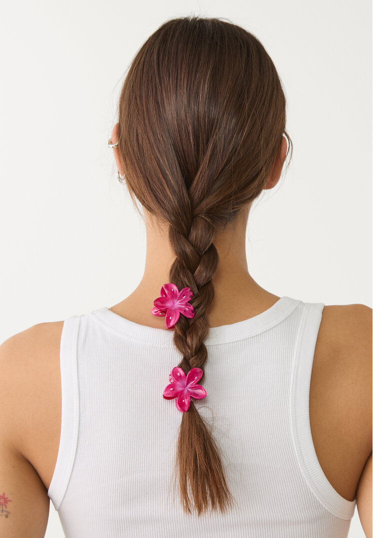 set 3 pinzas de pelo flor