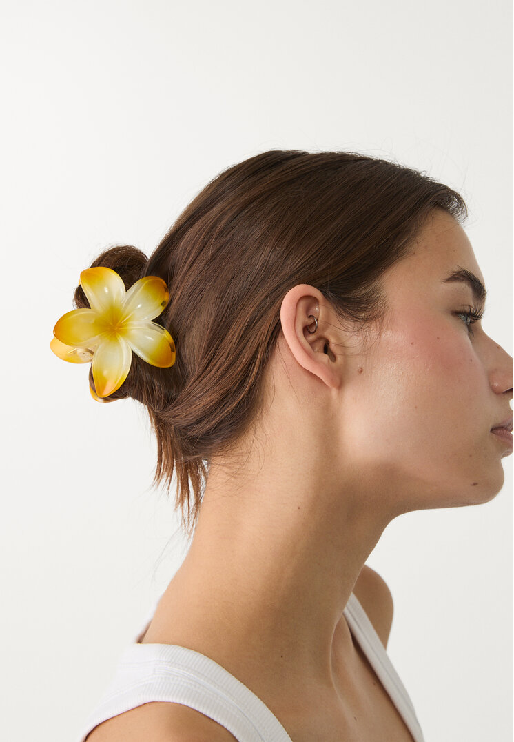 set 3 pinzas de pelo flor