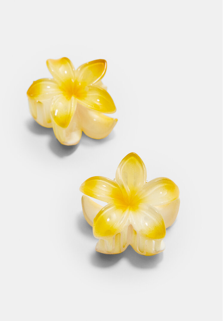 set 3 pinzas de pelo flor