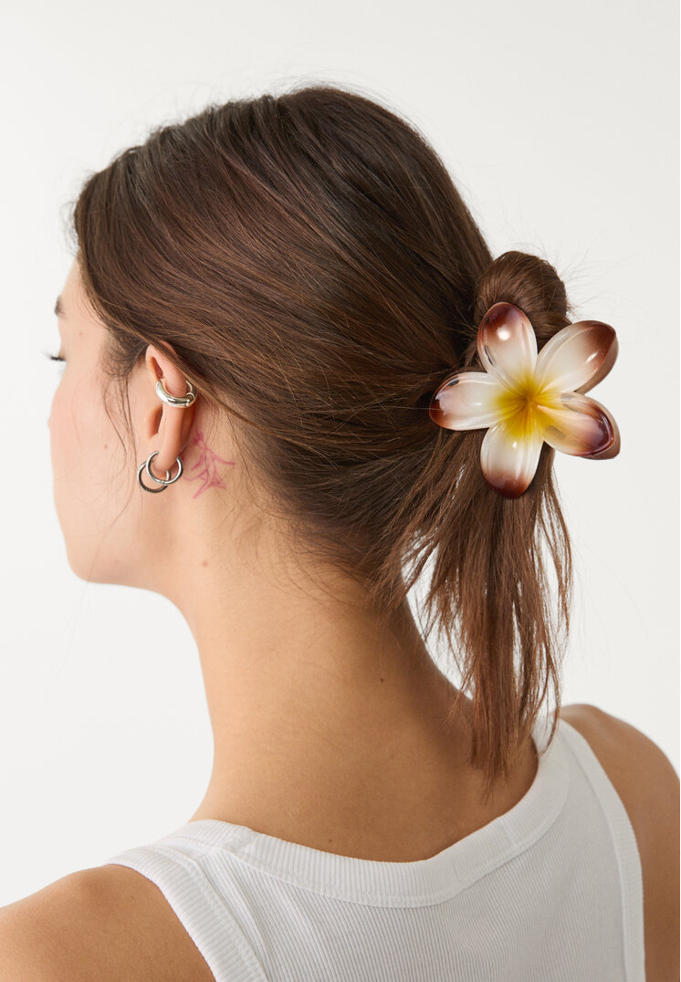 set 3 pinzas de pelo flor