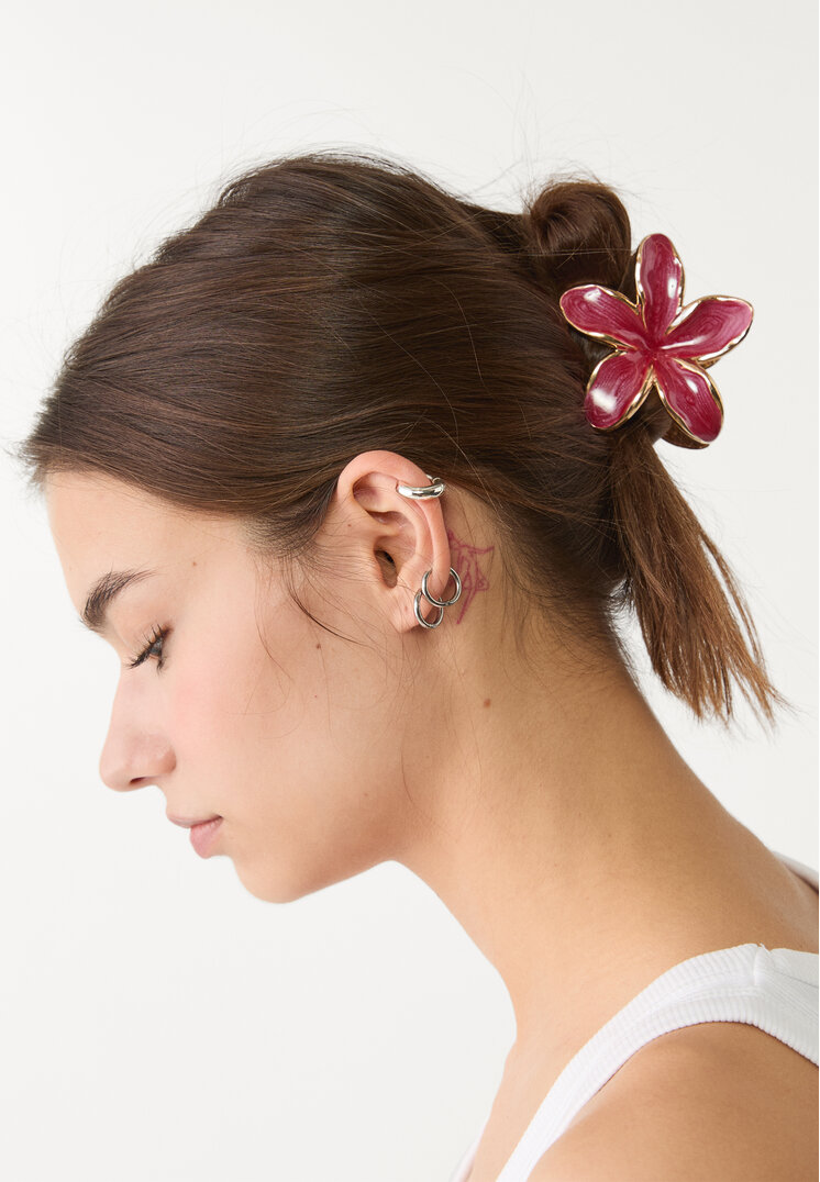 set 3 pinzas flor