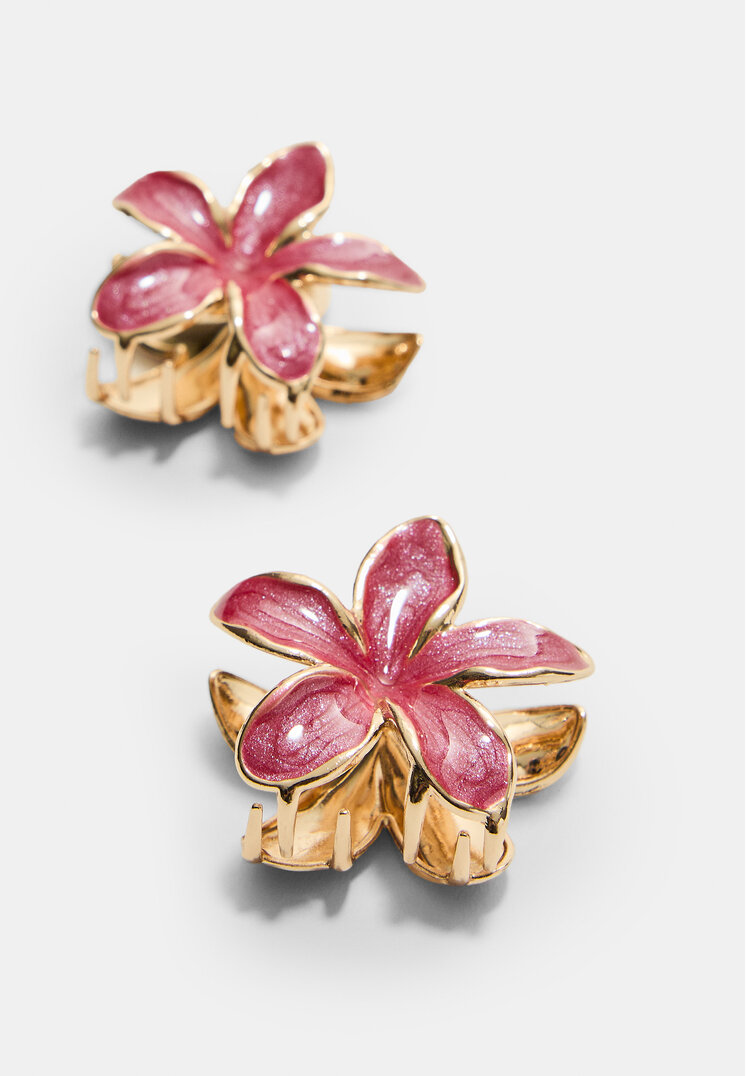 set 3 pinzas flor