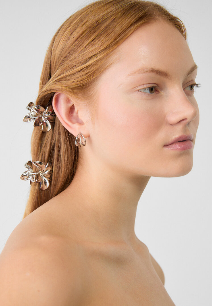 set 3 pinzas flor