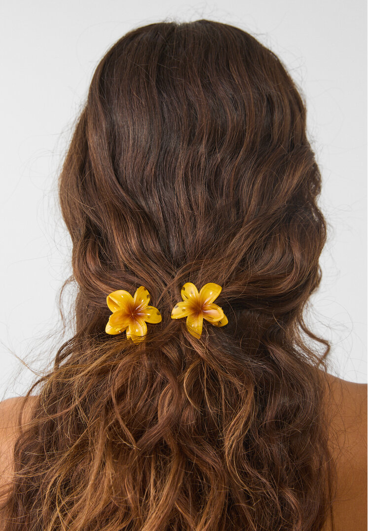 set 3 pinzas flor