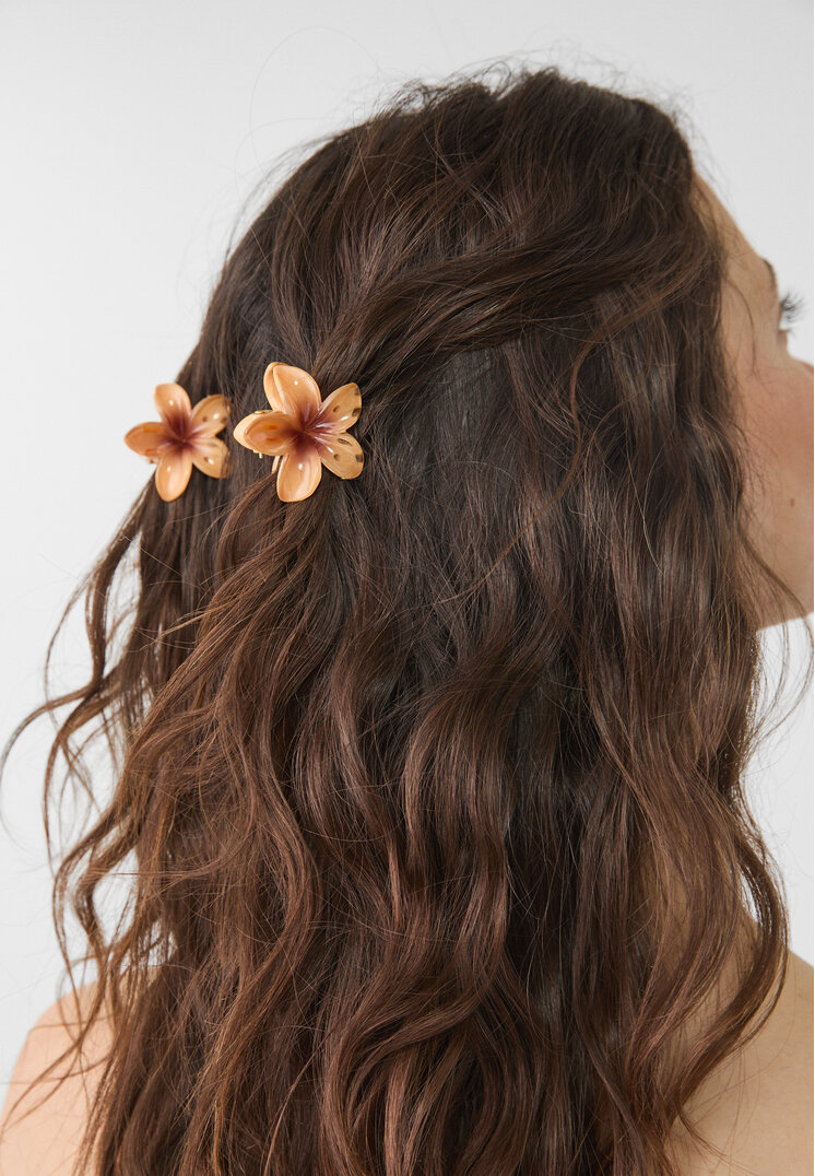 set 3 pinzas flor