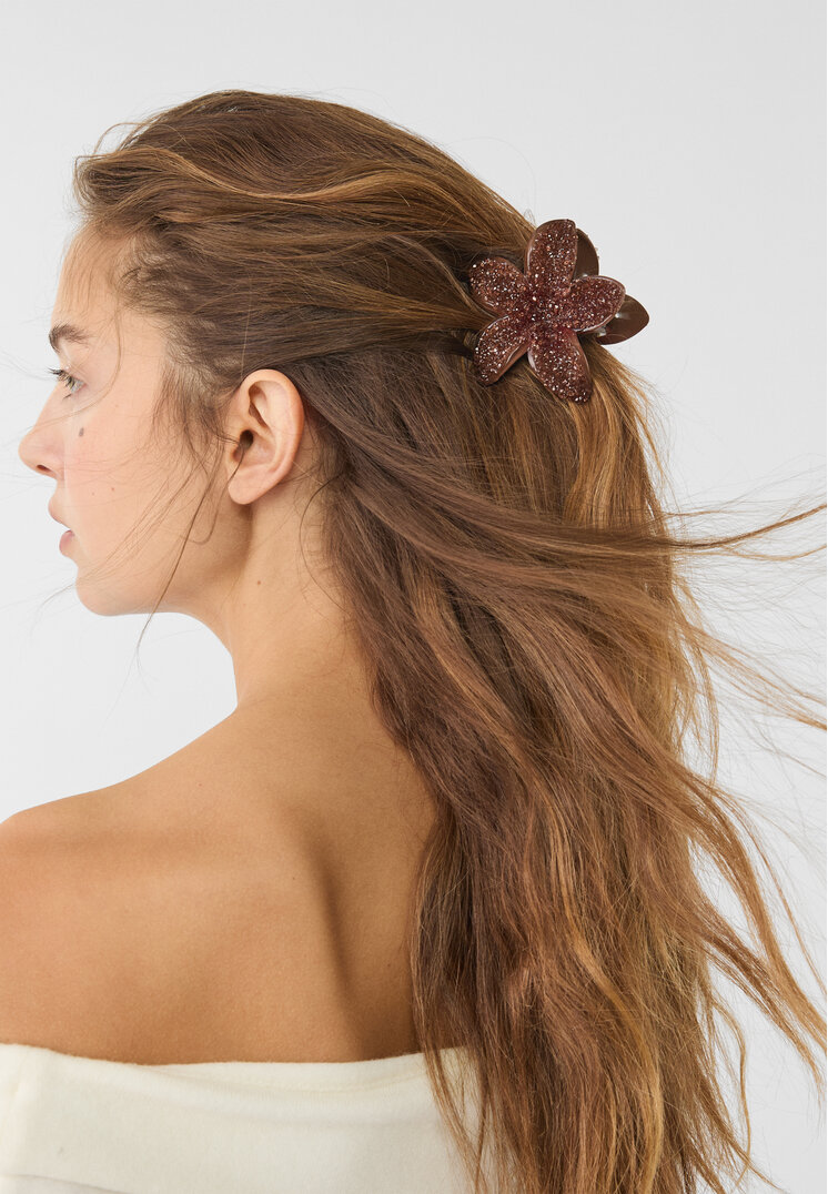 set 3 pinzas de pelo flor
