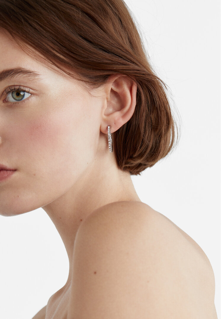 set 9 pendientes aros brillos y perlas