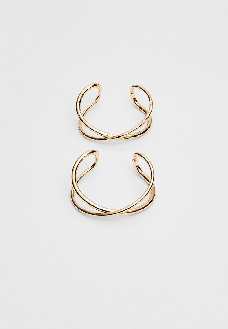 set 2 brazaletes dorados