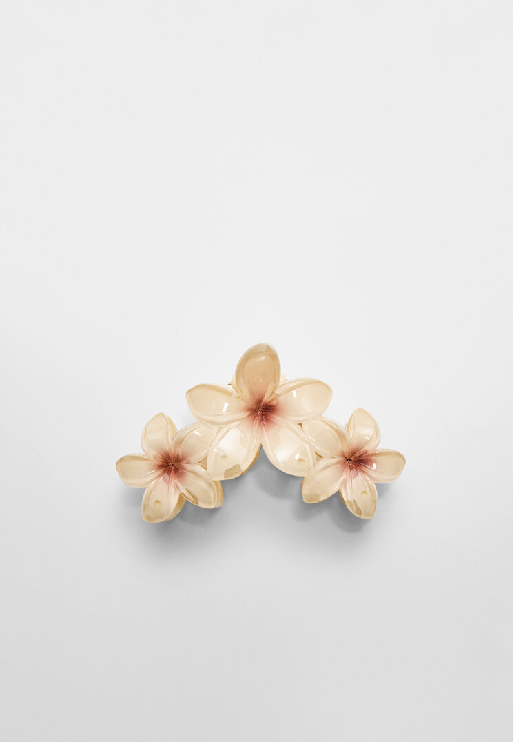 pinza de pelo triple flor