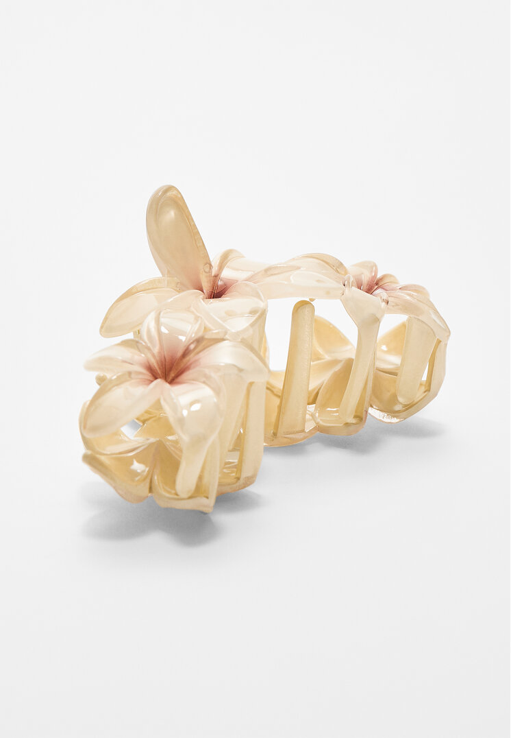pinza de pelo triple flor