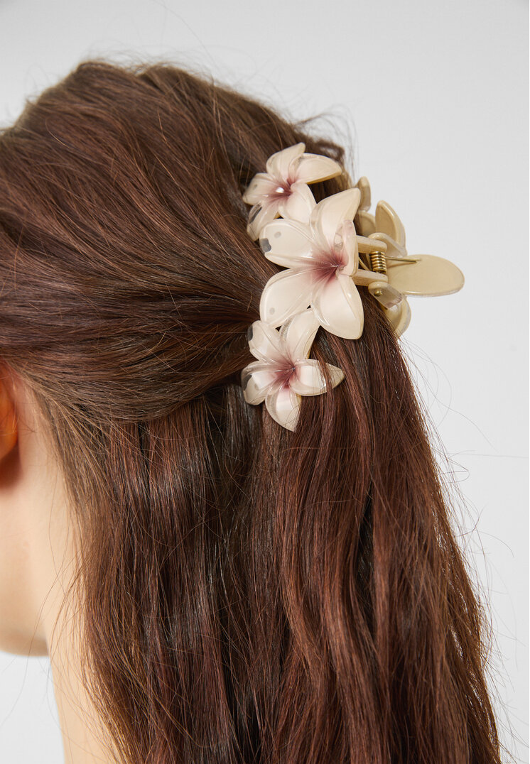 pinza de pelo triple flor