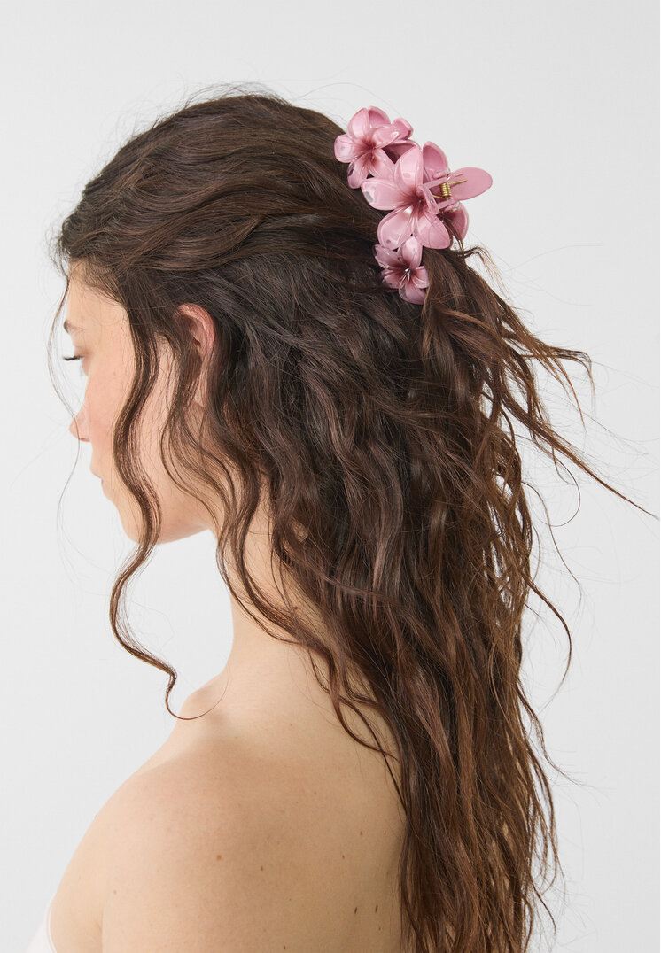 pinza de pelo triple flor