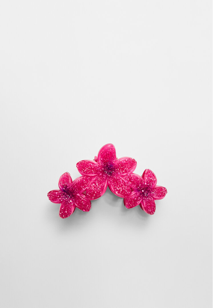 pinza de pelo triple flor