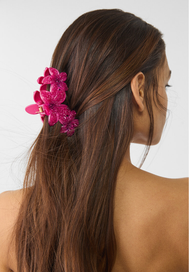 pinza de pelo triple flor