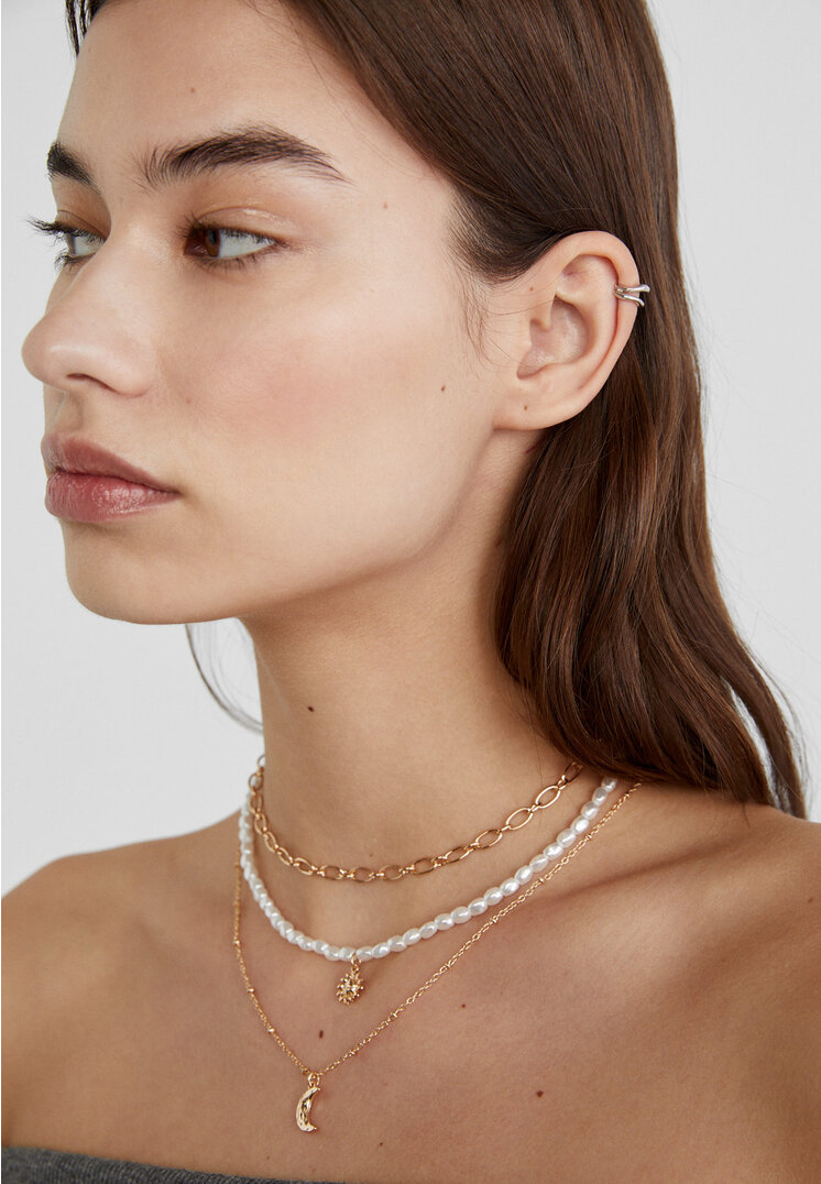 set 4 collares luna y sol