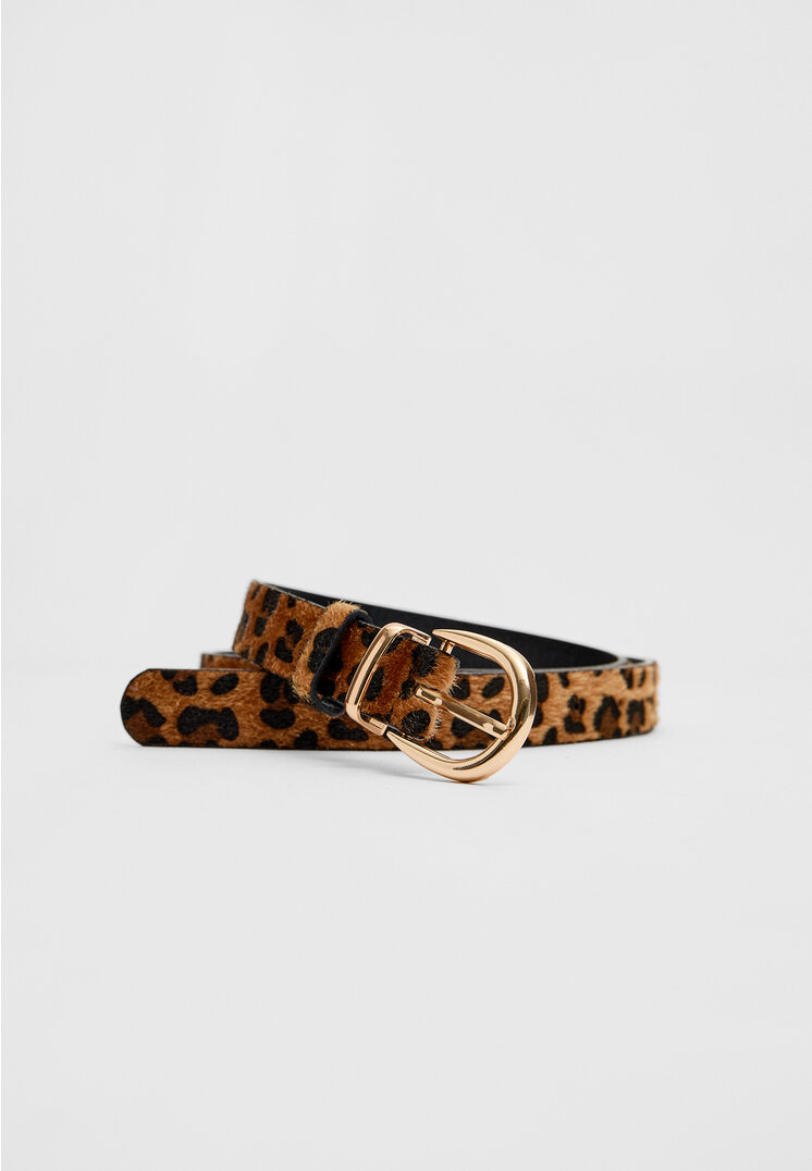cinturon estampado leopardo