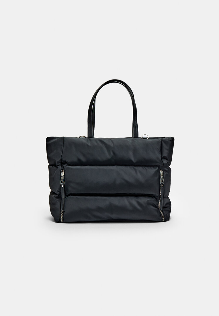 shopper tejido cremalleras