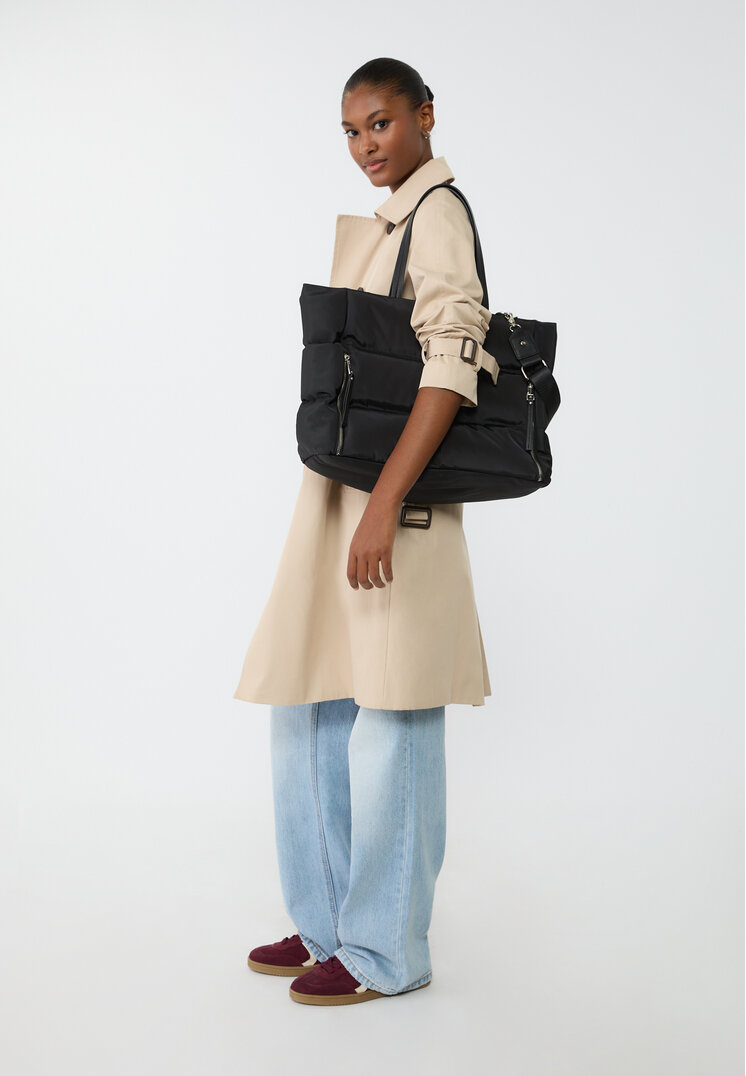 shopper tejido cremalleras