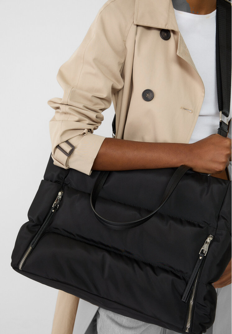 shopper tejido cremalleras