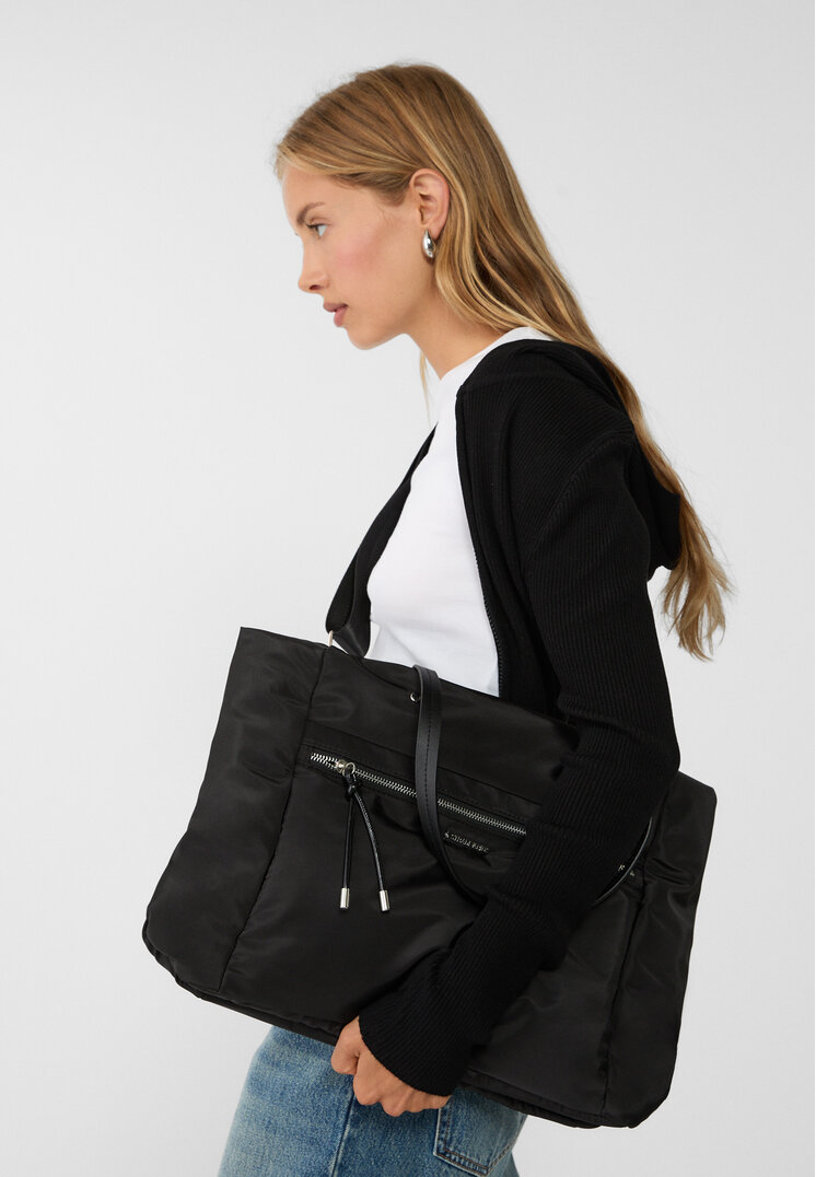 bolso shopper tejido