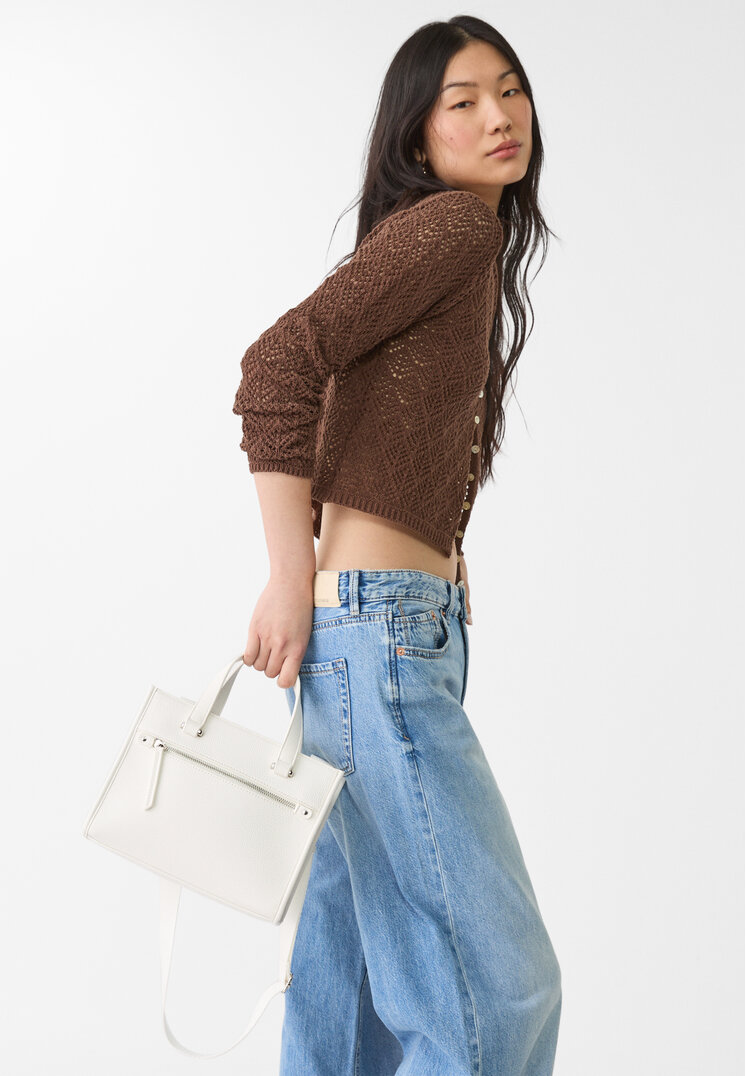 bolso tote cremallera